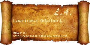 Laurinecz Adalbert névjegykártya